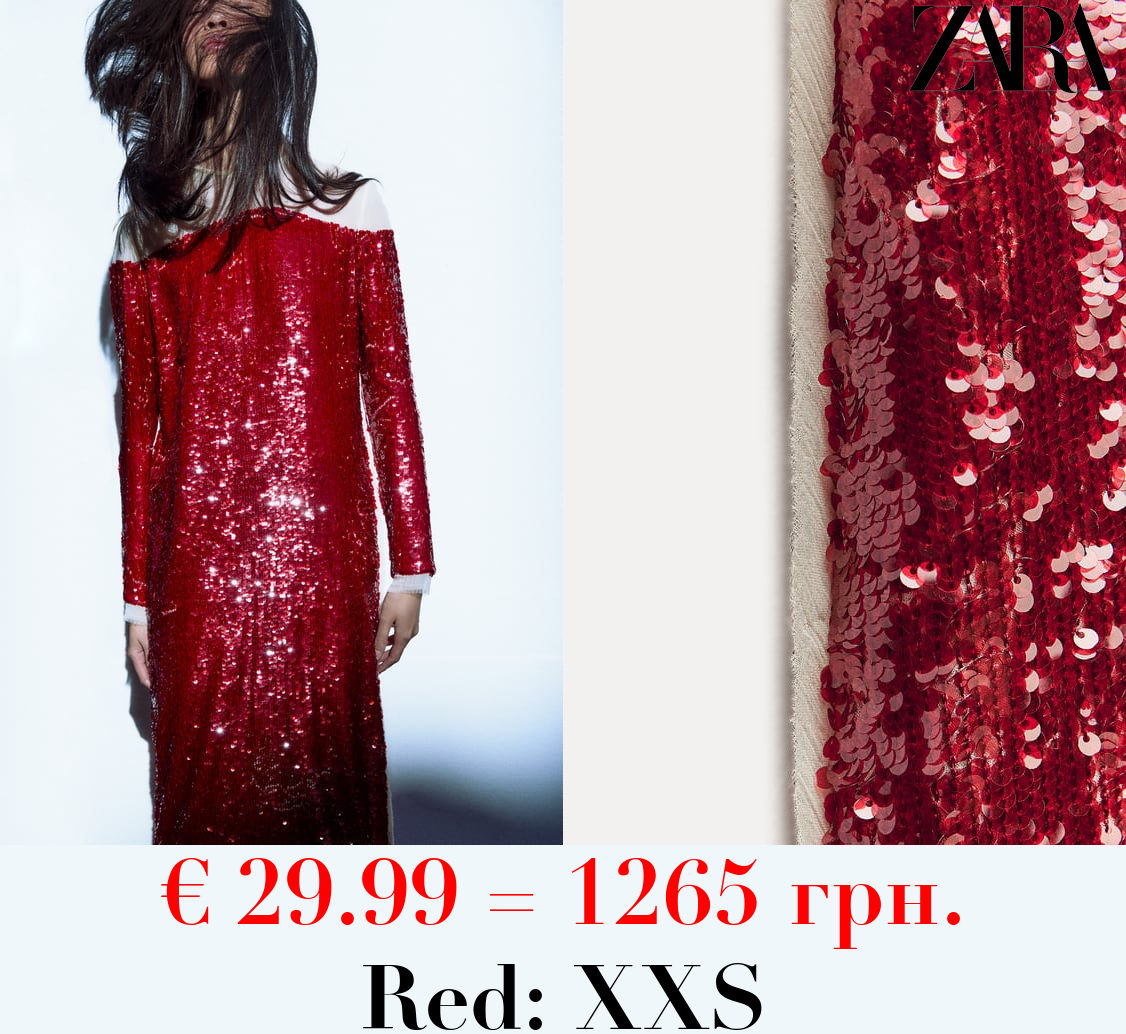 ZW COLLECTION SEQUINNED CHIFFON DRESS