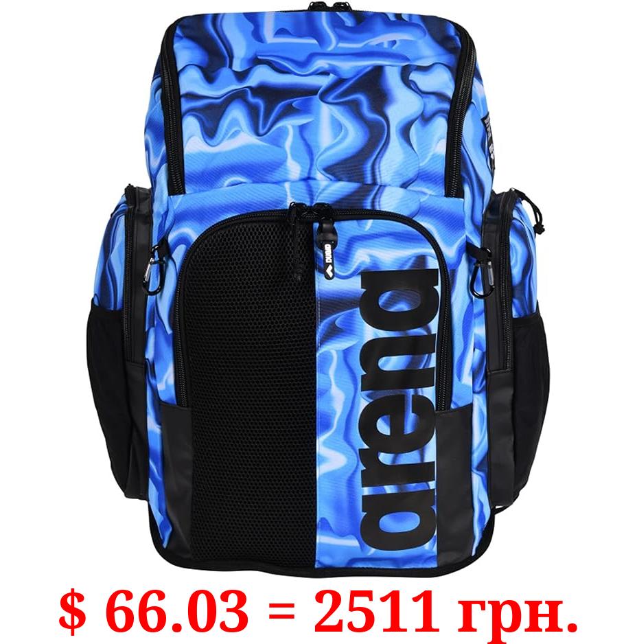 Arena Spiky III Backpack 45 Swimming Athlete Sports Gym Rucksack Large Training Gear Equipment Swim Bag for Men and Women, 45 Liters, Liquefy