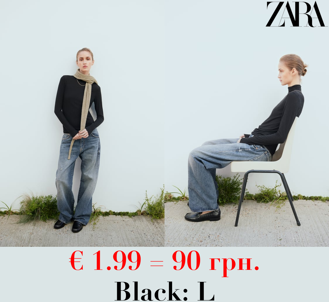 HIGH NECK SEMI-SHEER TOP