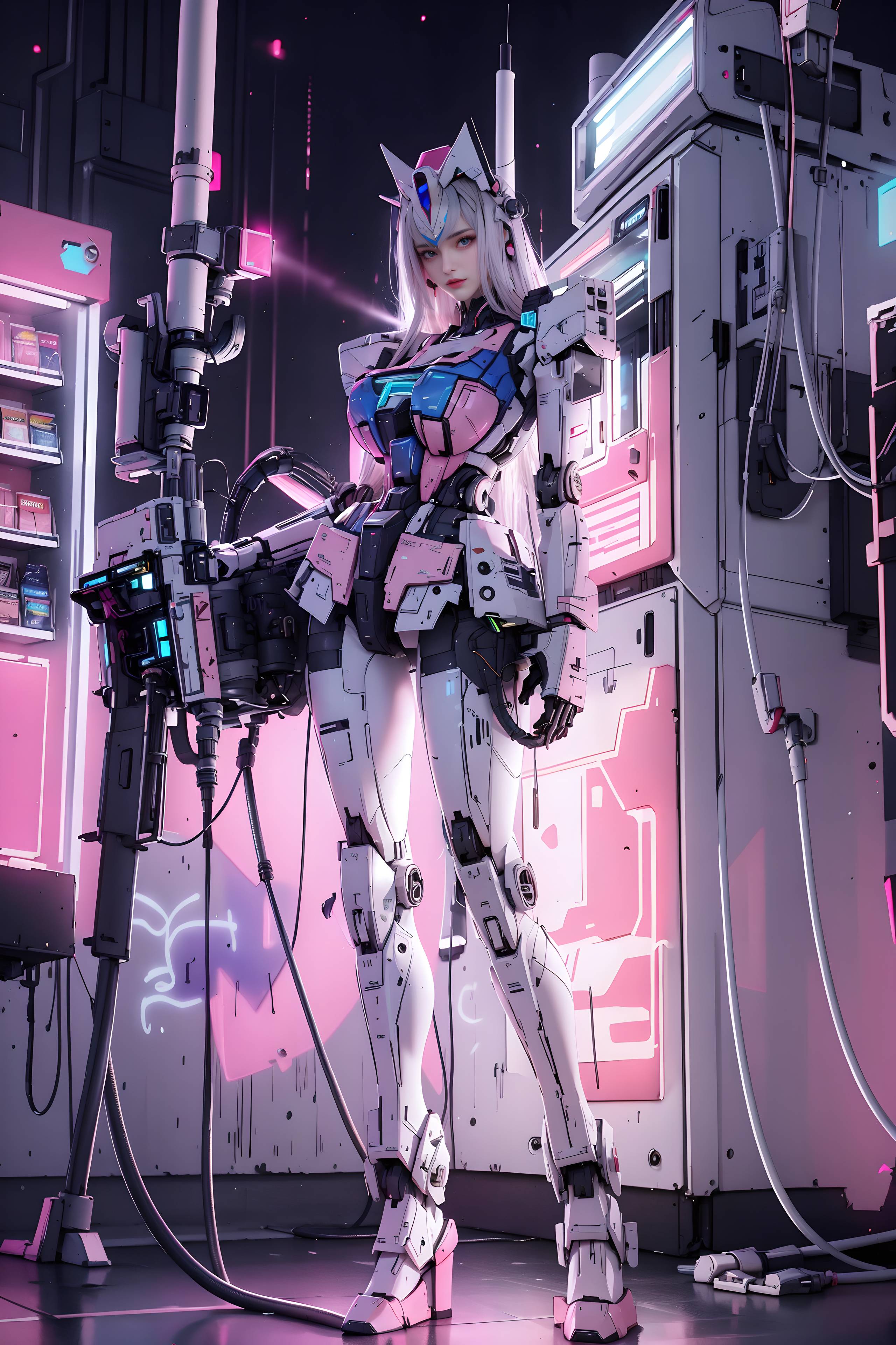 图片[3]-粉色高达_机甲少女-六色网
