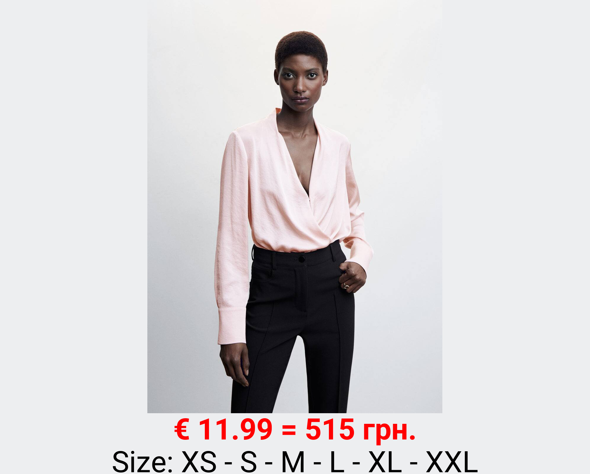 Blusa cruzada satinada