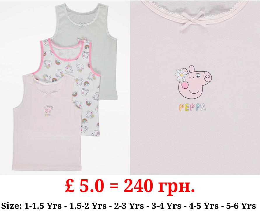 Peppa Pig Pastel Vests 3 Pack