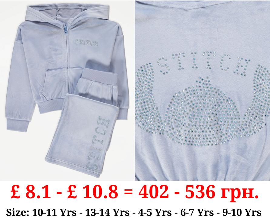 Disney Lilo & Stitch Zip Up Hoodie and Joggers Outfit