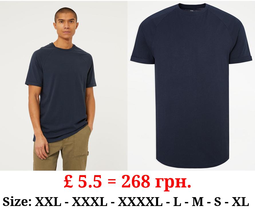 Navy Plain Longline T-Shirt