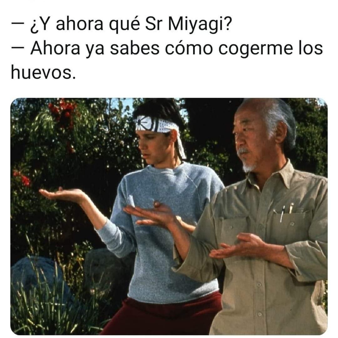 Señor Miyagi ¿y ahora?