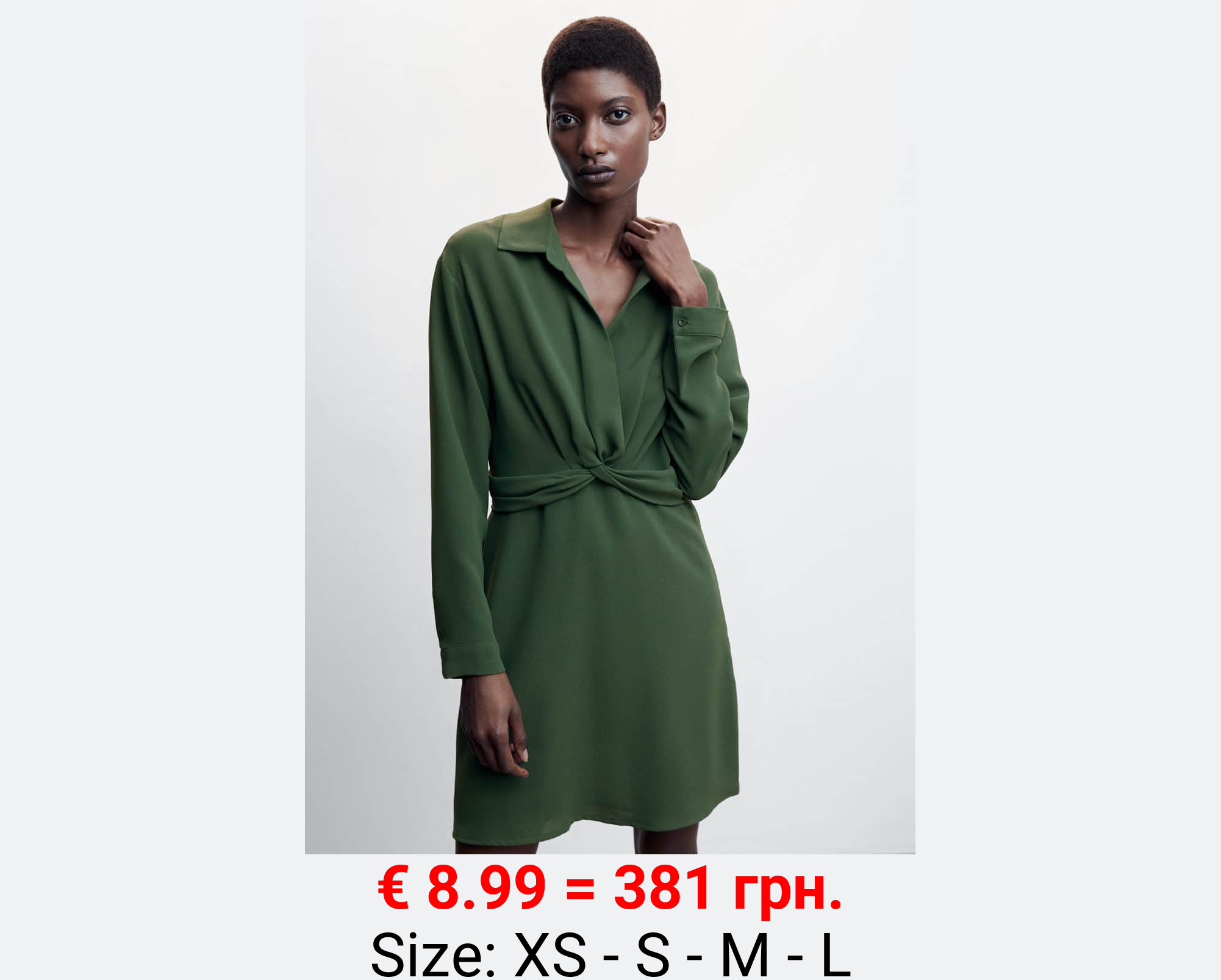 Vestido camisero detalle nudo