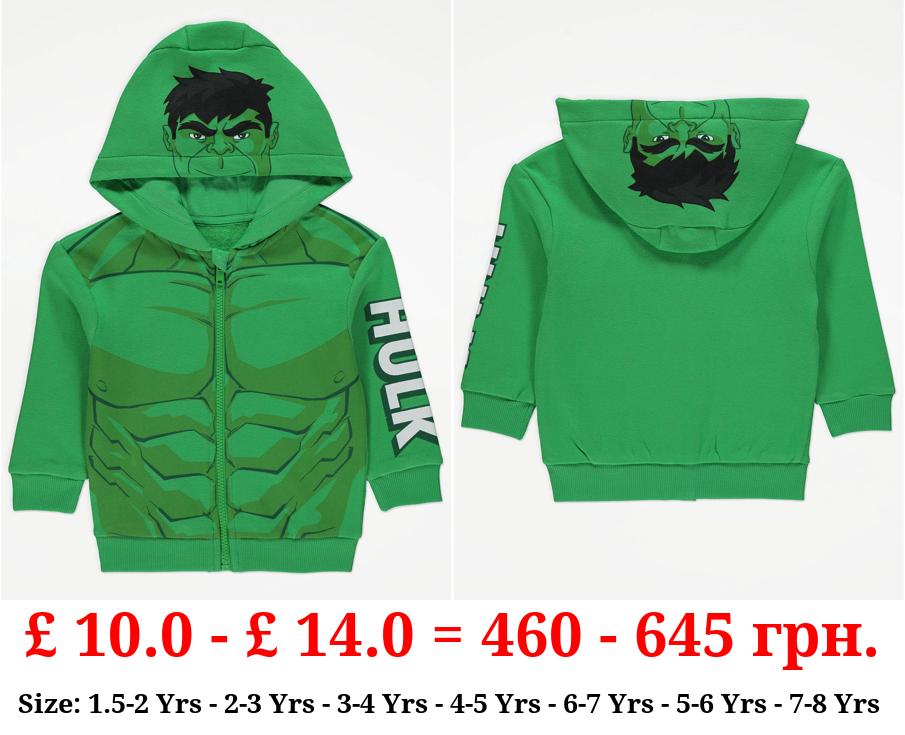 Marvel The Incredible Hulk Zip Up Hoodie