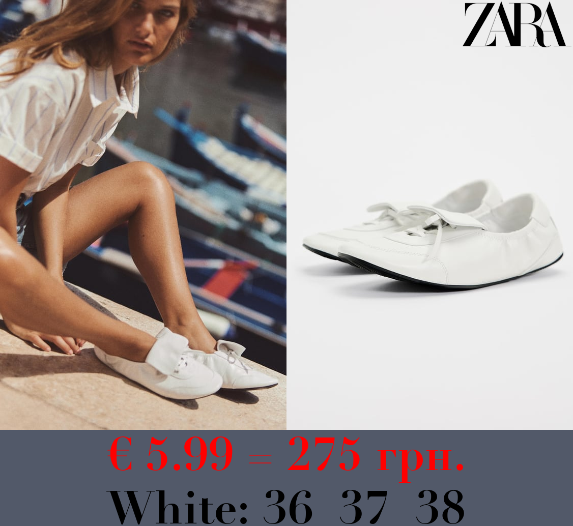 FLAT LACE-UP LEATHER SHOES