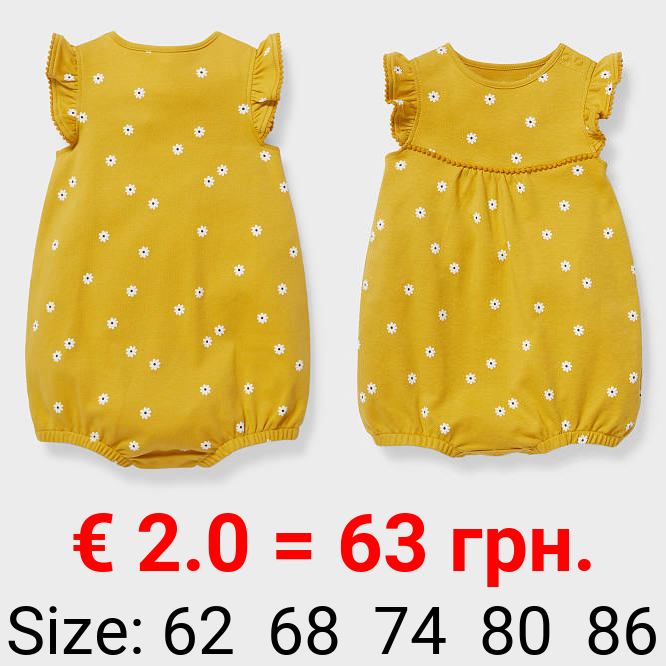Baby-Schlafanzug - Bio-Baumwolle - geblümt