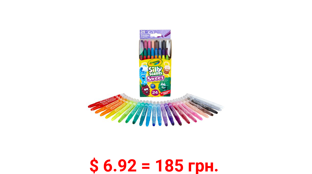 Crayola Silly Scents Twistable Crayons, Sweet Scented Crayons, 24 Count