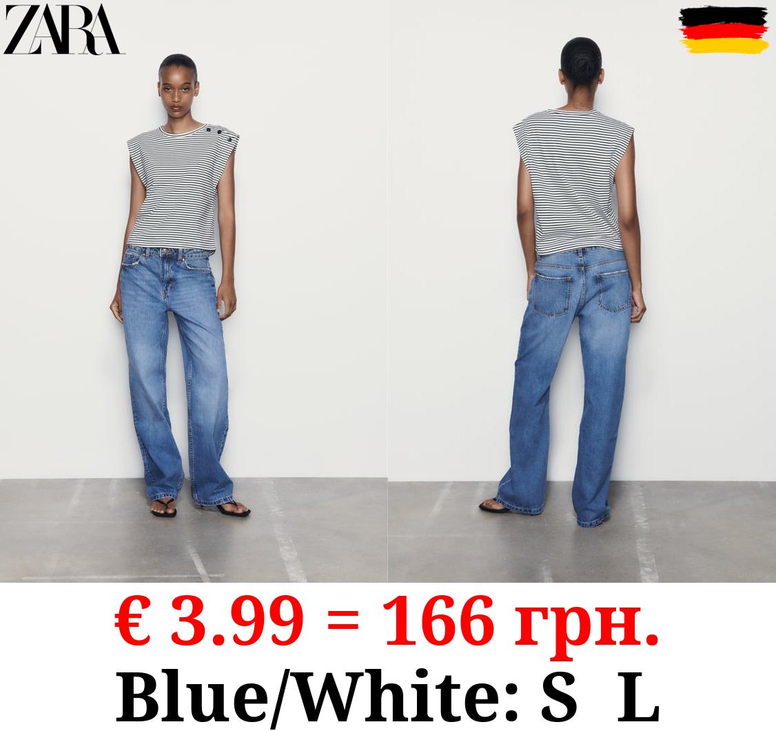 SLEEVELESS T-SHIRT WITH BUTTONS