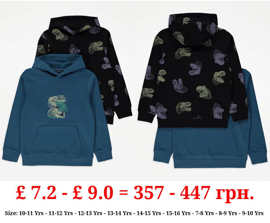 Dinosaur Graphic Hoodies 2 Pack