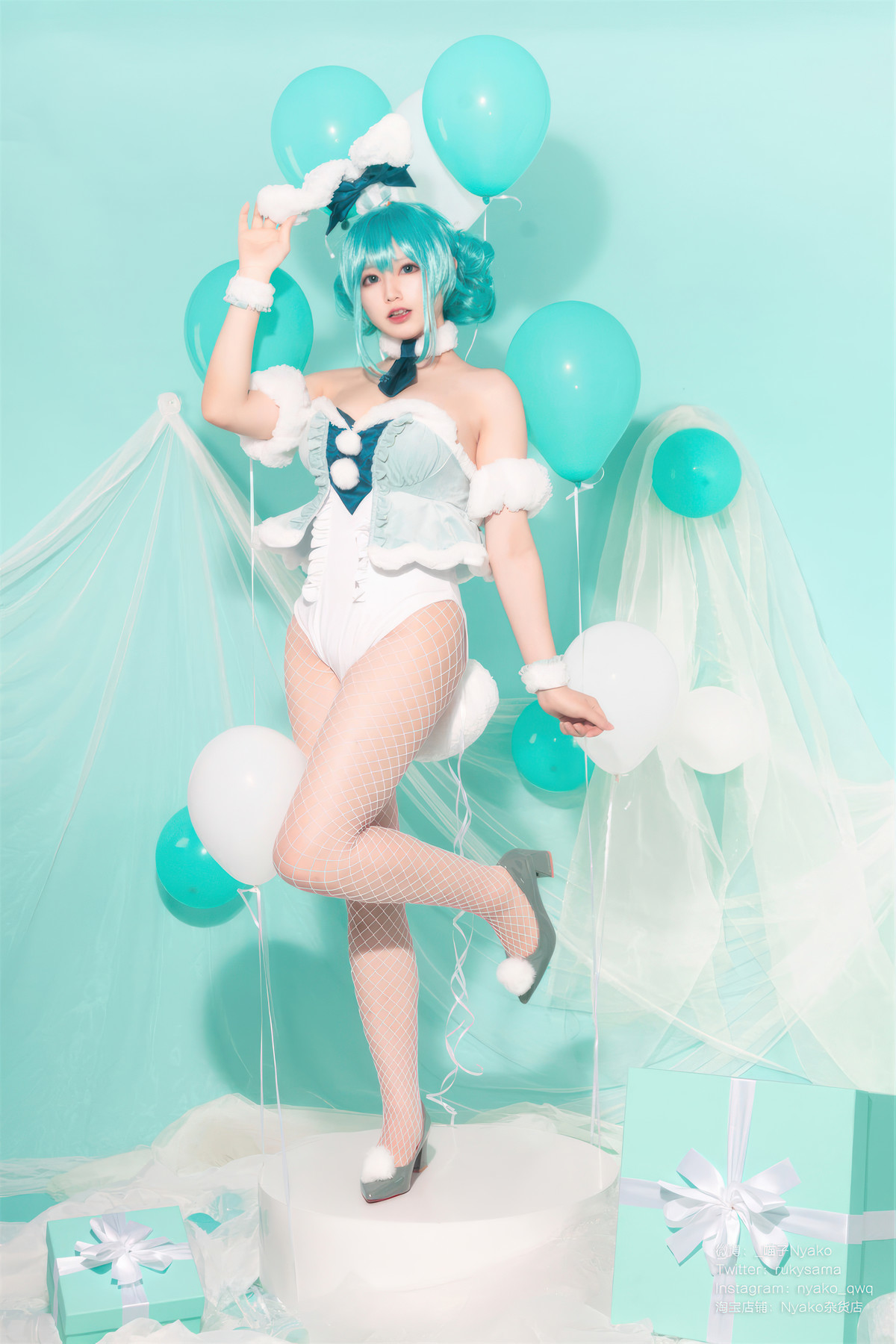 Cosplay Nyako喵子 初音白兔 25