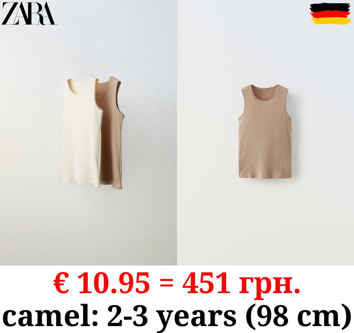 2-6 YEARS/ PACK OF TWO RIBBED T-SHIRTS