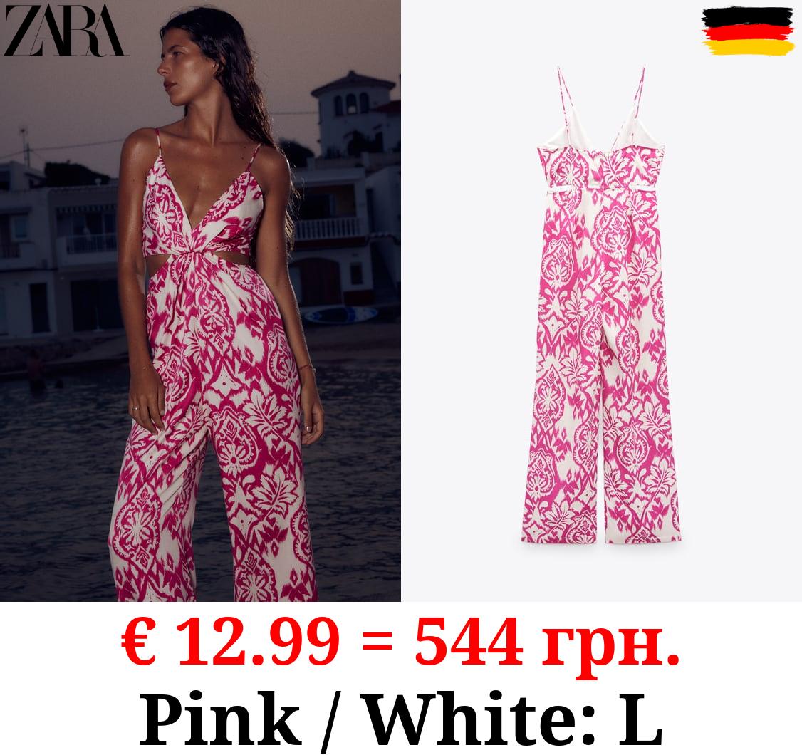 PRINTED STRAPPY JUMPSUIT