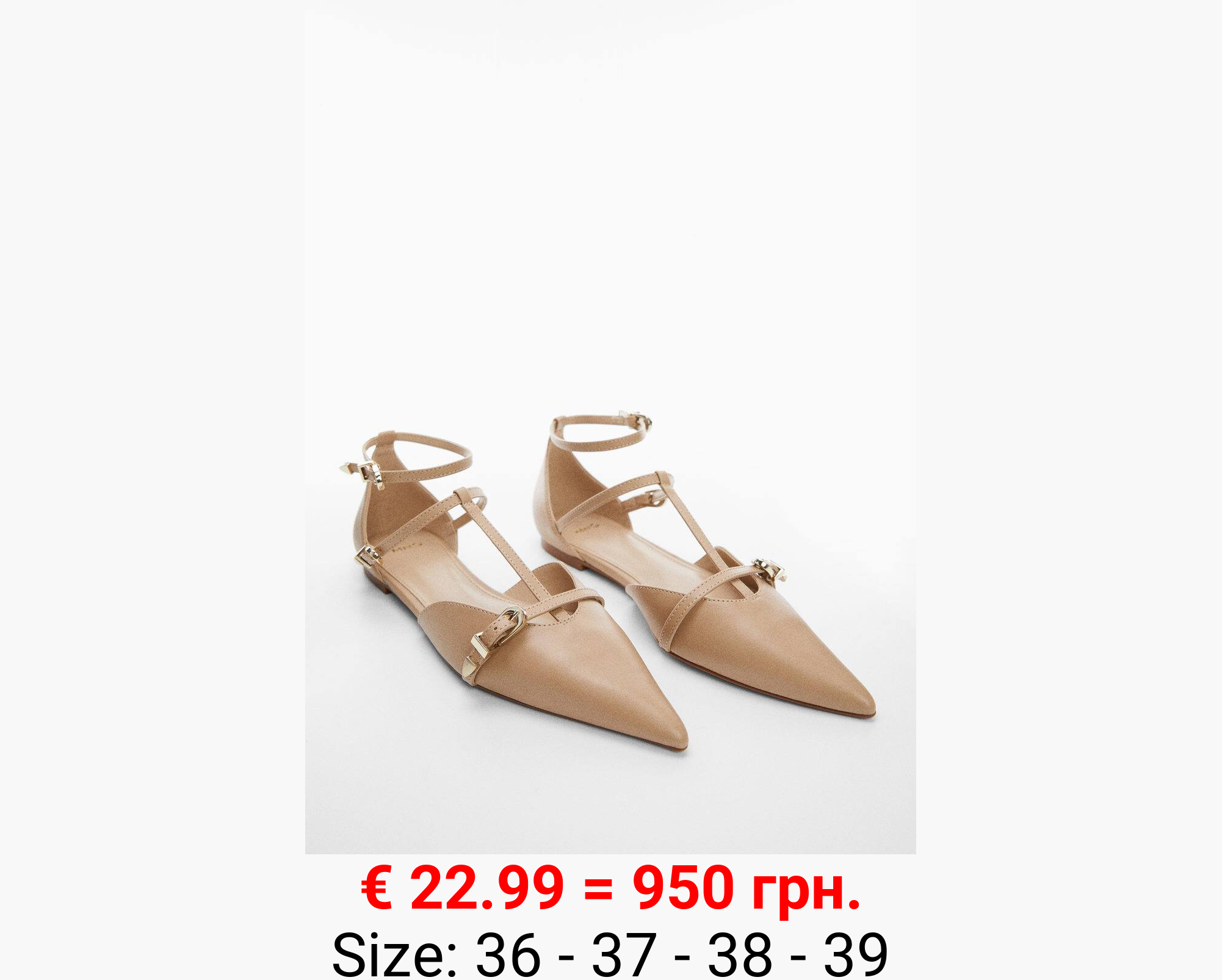 Zapato punta hebilla decorativa