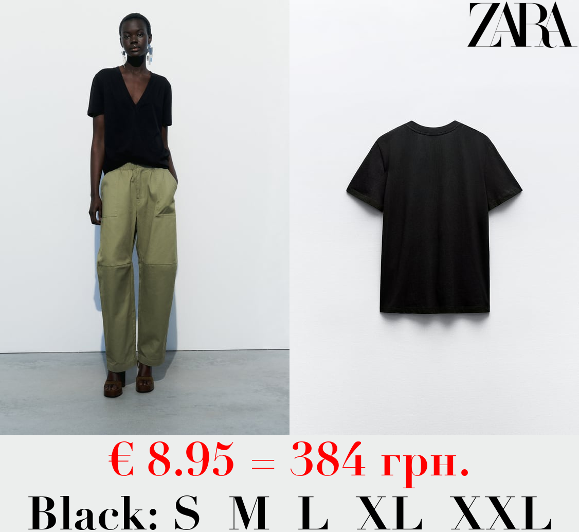 COTTON T-SHIRT WITH ENZYME FINISH