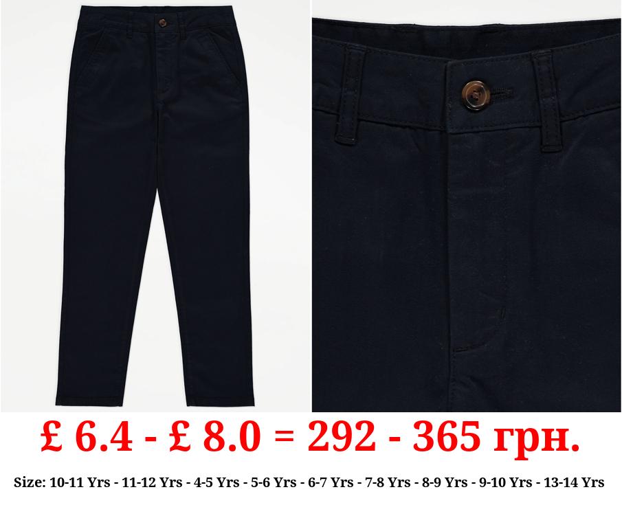 Navy Chino Trousers