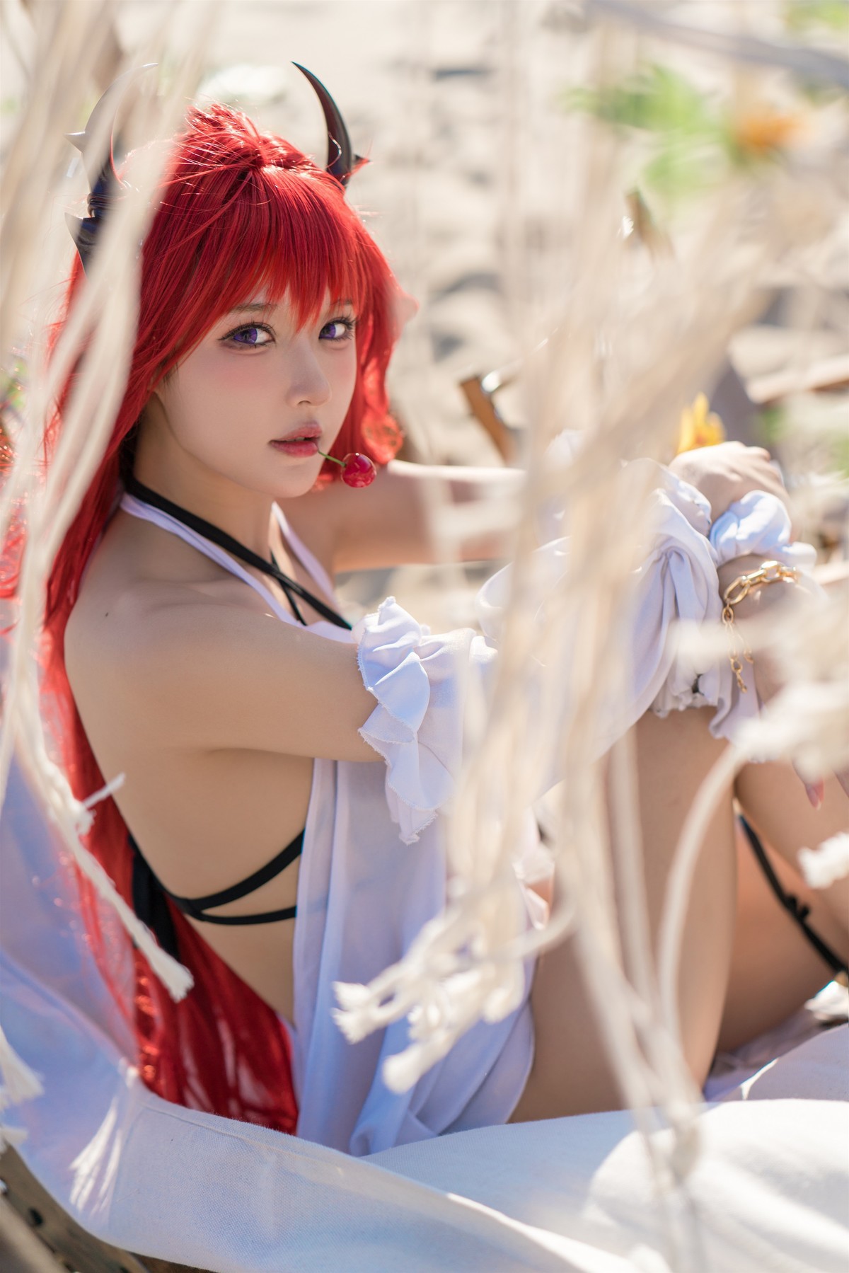 Cosplay 阿包也是兔娘 明日方舟 史尔特尔泳装 24