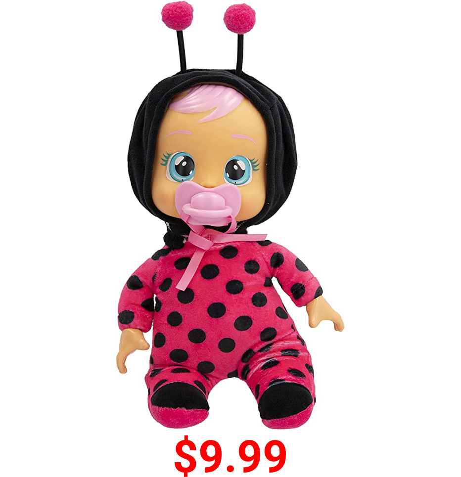 Cry Babies Tiny Cuddles Lady - 9 inch Baby Doll, Cries Real tears. Red and Black, Multicolor