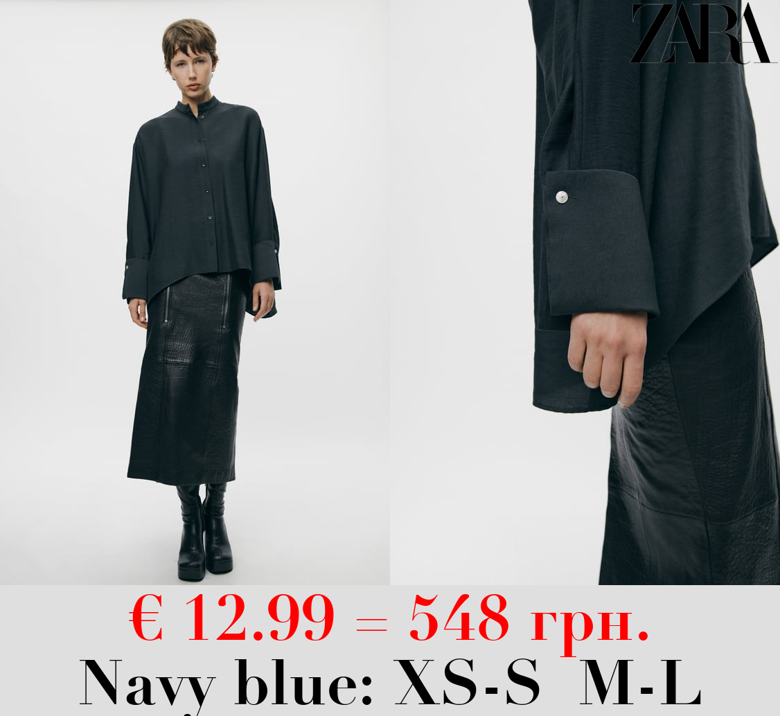 ZW COLLECTION OVERSIZE SHIRT WITH CUFFLINKS