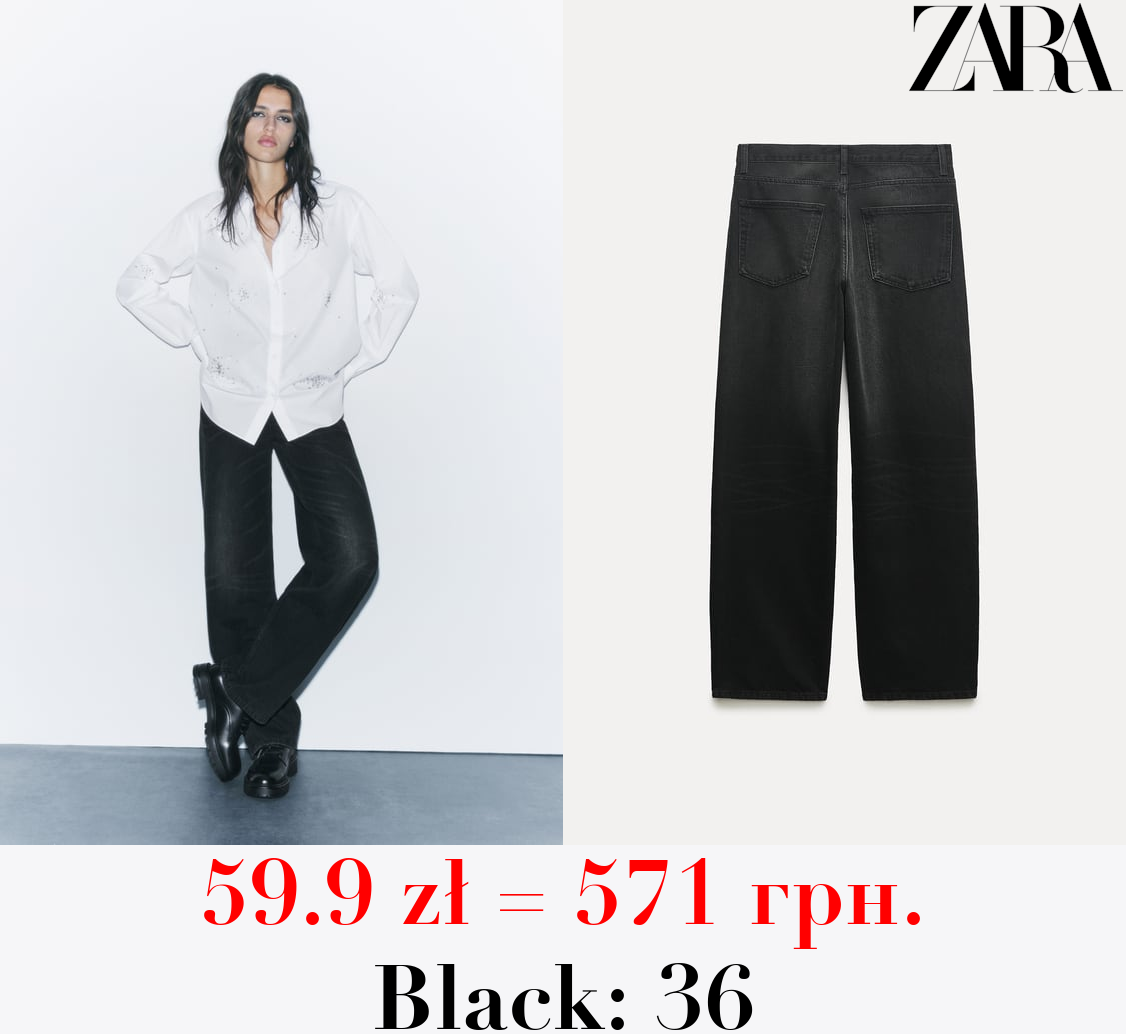 ZW COLLECTION STRAIGHT-LEG MID-RISE FULL LENGTH JEANS