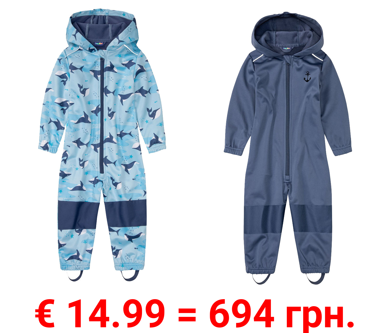 lupilu® Kleinkinder Matsch- und Buddel-Overall mit hohem Wärmerückhalt