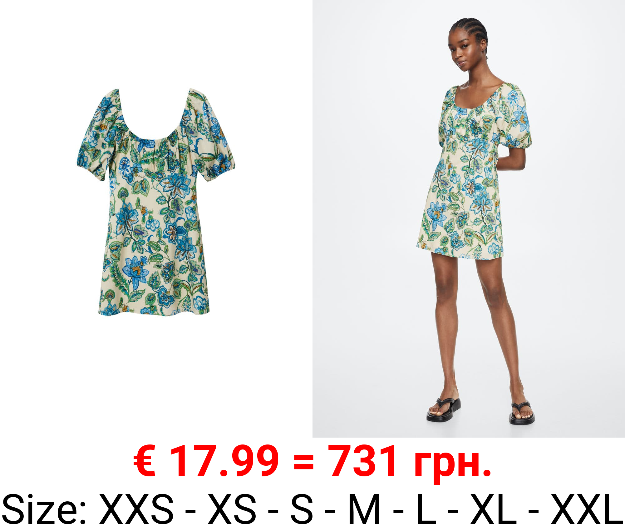 vestido estampado flores