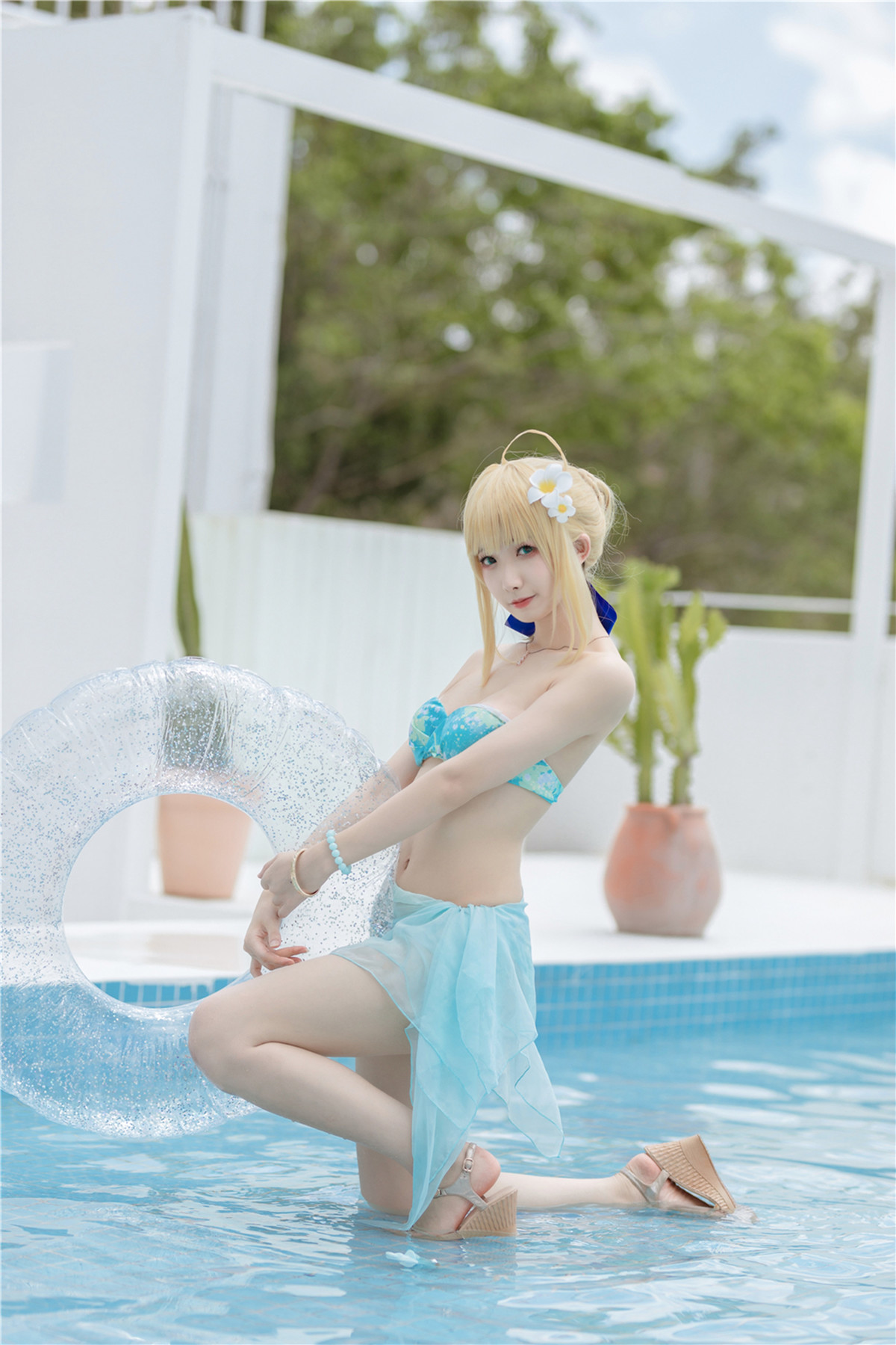Cosplay 封疆疆v 阿尔托莉雅 潘德拉贡 泳装 17