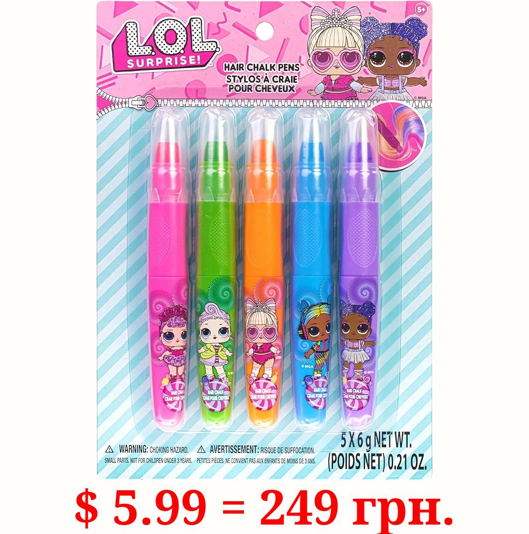 Townley Girl L.O.L Surprise! Temporary Hair Markers for Girls, Washable,Bright Vibrant Colors - Great for Birthday Gifts, Slumber Parties Ages 5