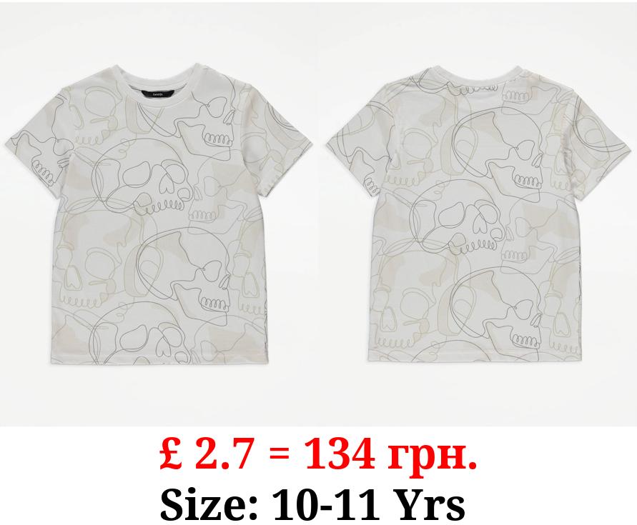 Stone Skull Graphic T-Shirt
