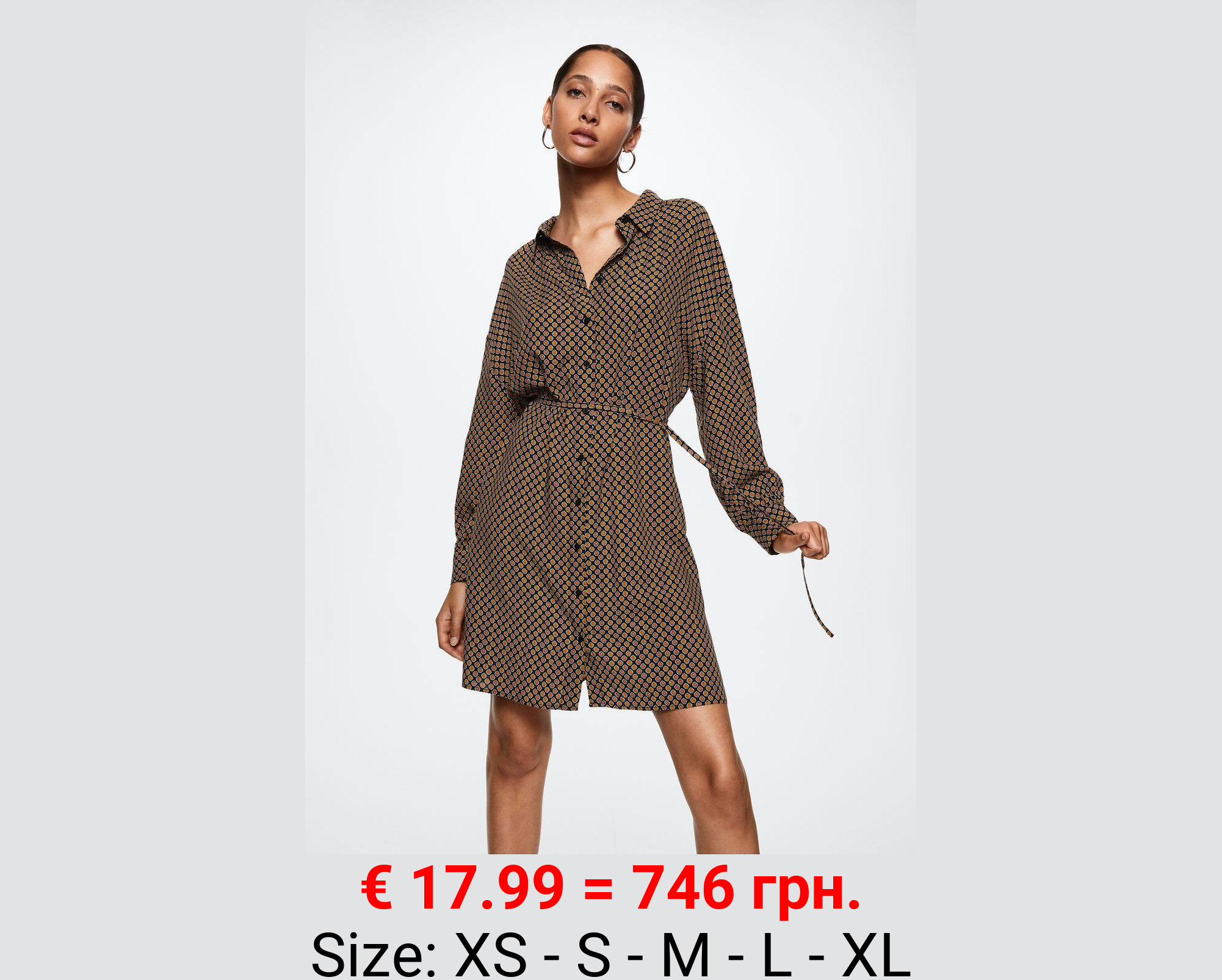 Vestido camisero estampado