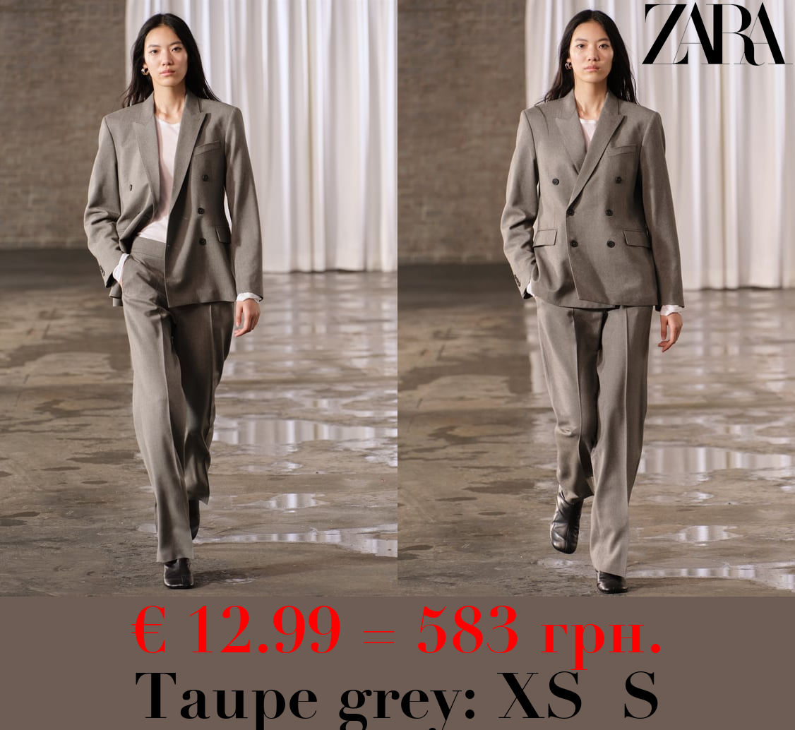 ZW COLLECTION STRAIGHT-FIT WOOL TROUSERS