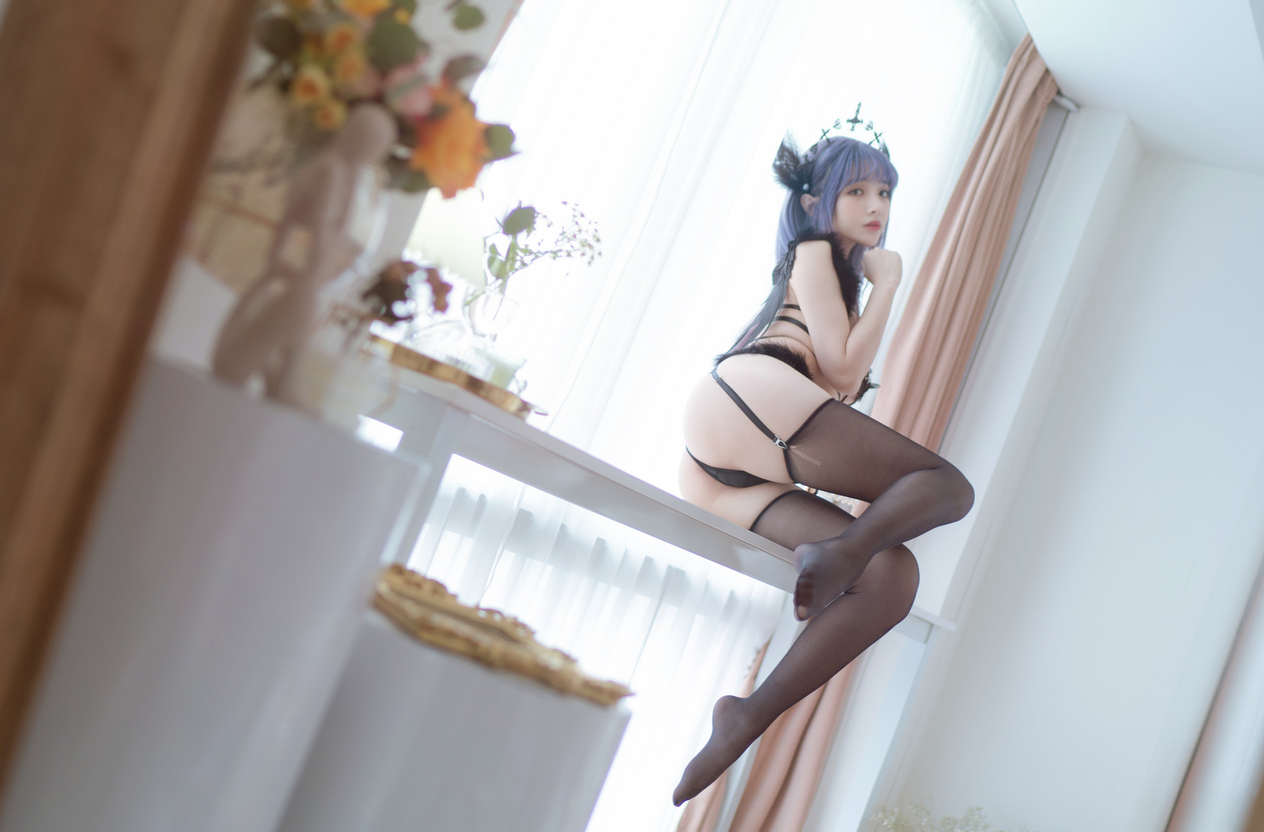 Cosplay 雯妹不讲道理 黑色天使 3