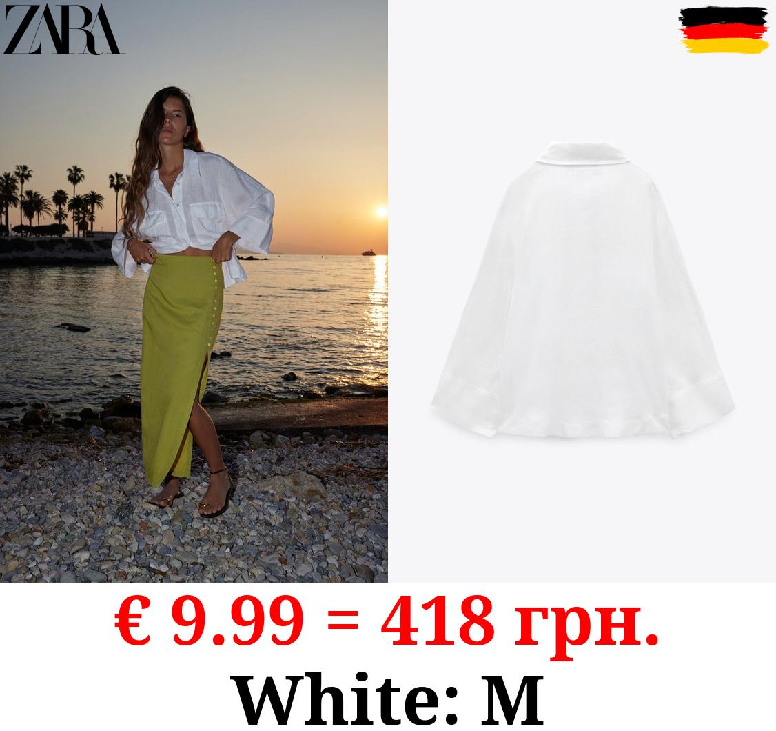 100% LINEN SHIRT WITH POCKETS