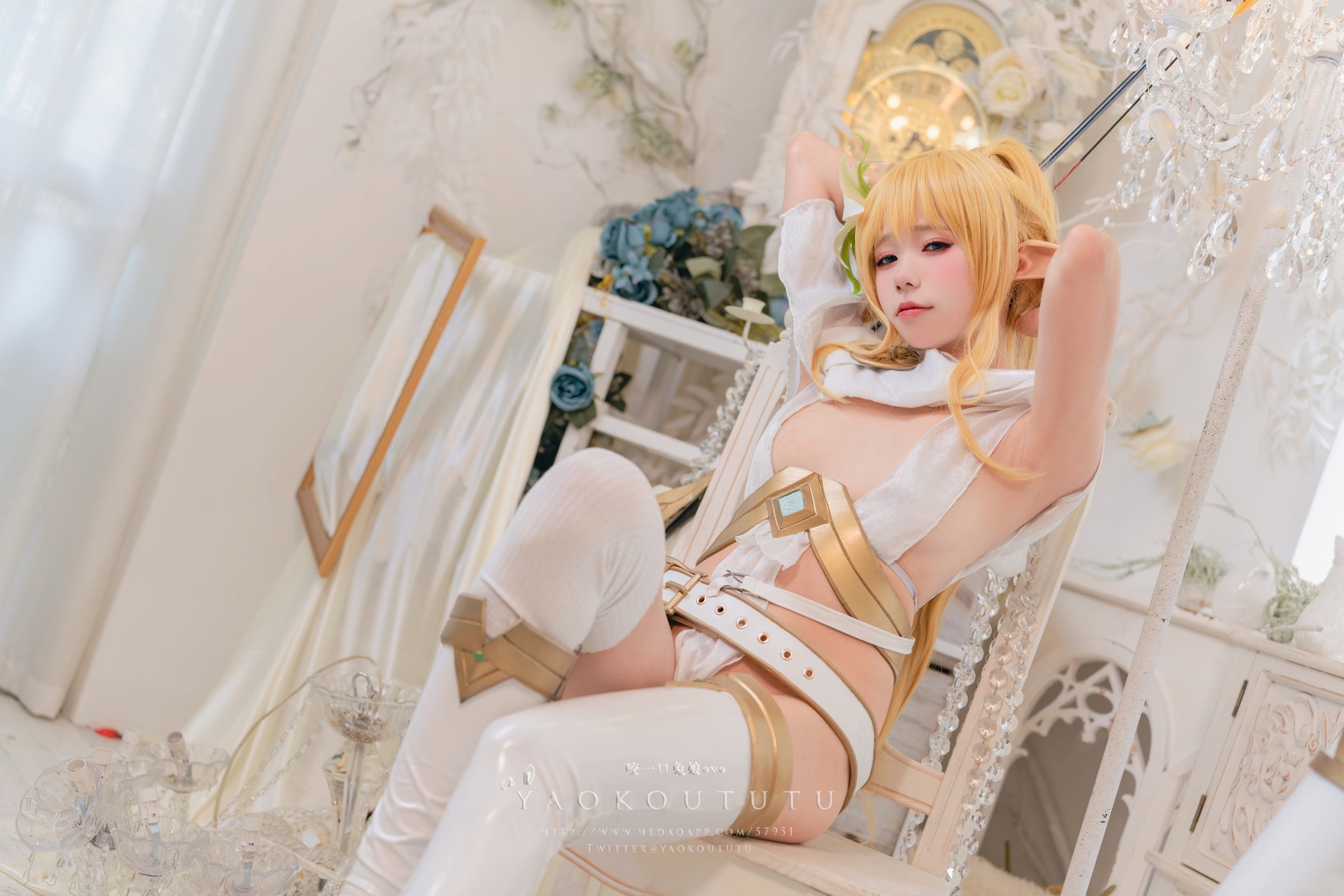 Cosplay 黏黏团子兔 六月订阅 『精灵 弓箭手』 广寒宫 12