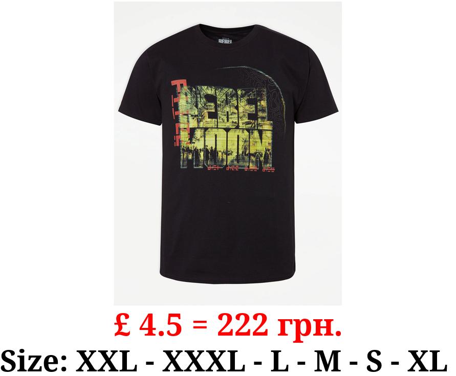 Rebel Moon Black Slogan T-Shirt