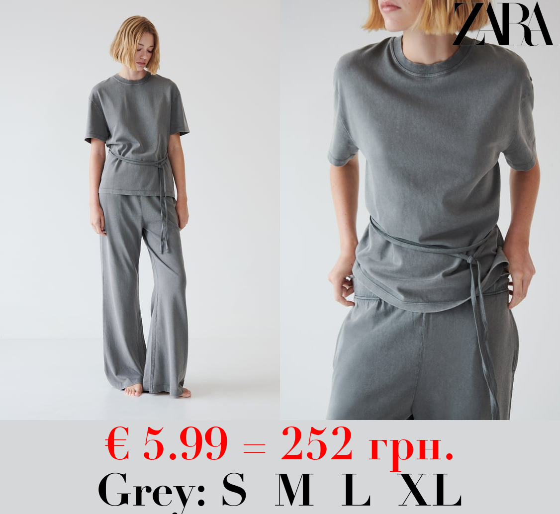 FADED BELTED T-SHIRT