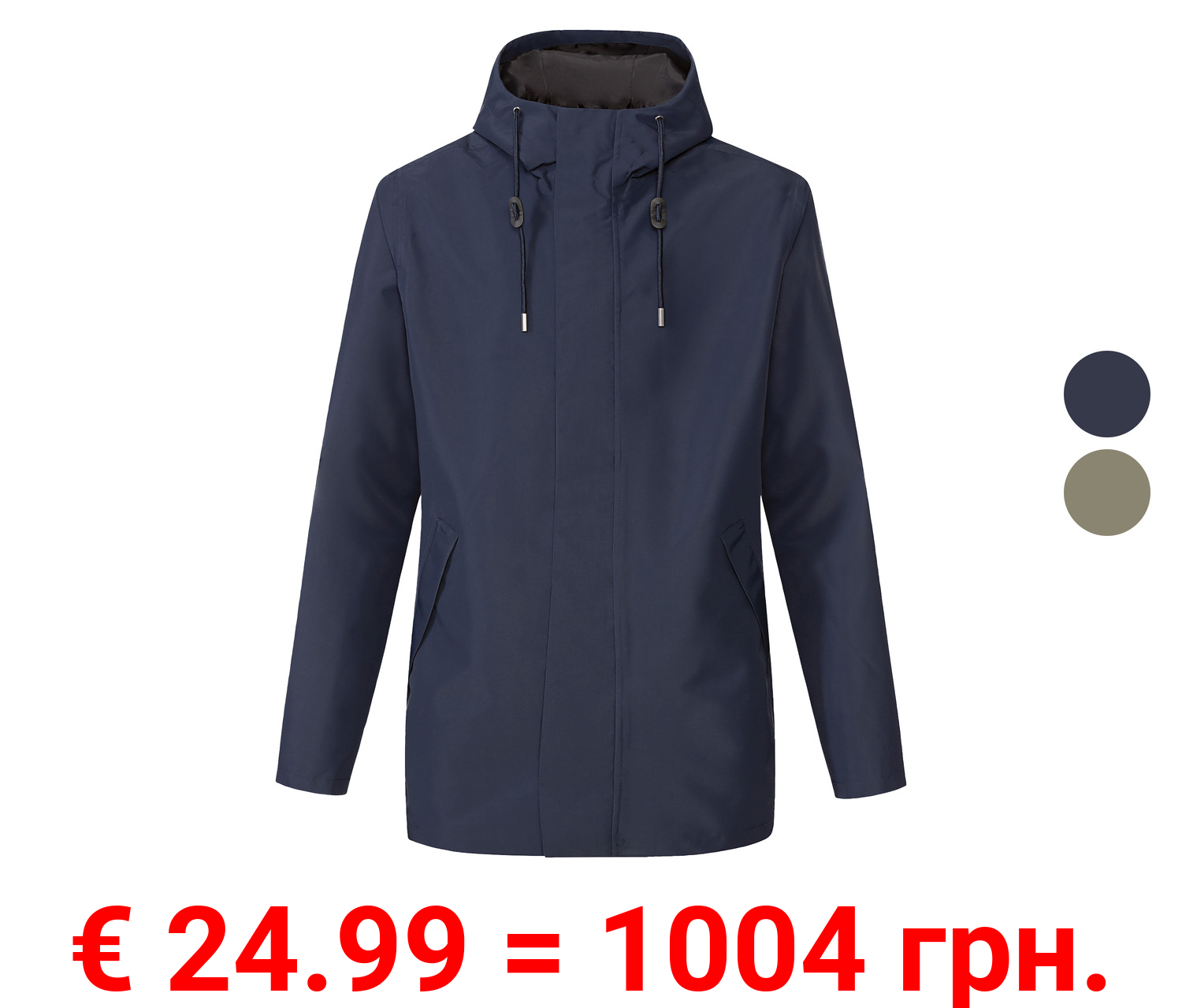 LIVERGY® Herren Regenparka, wind- und wasserdicht