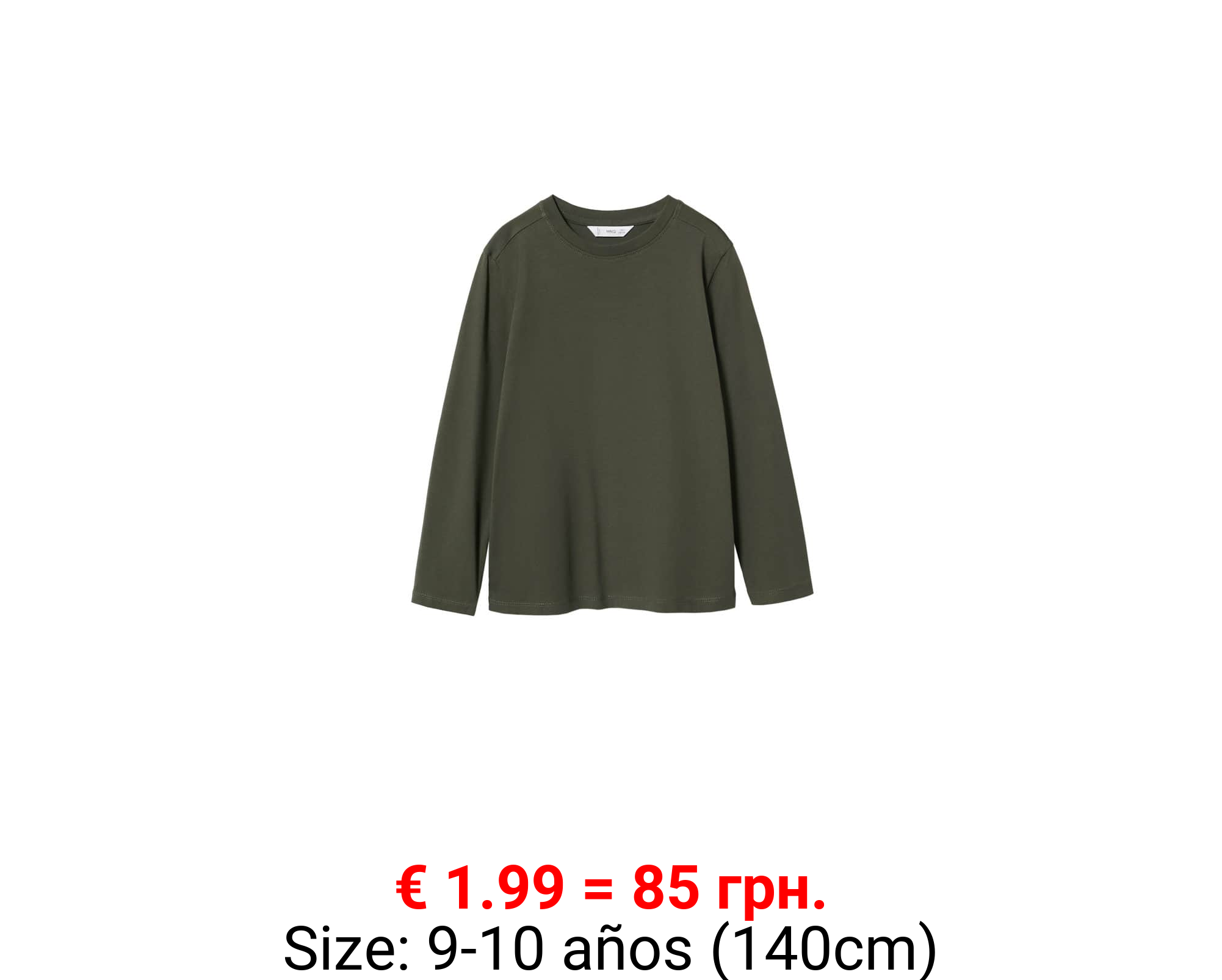 Camiseta algodón manga larga