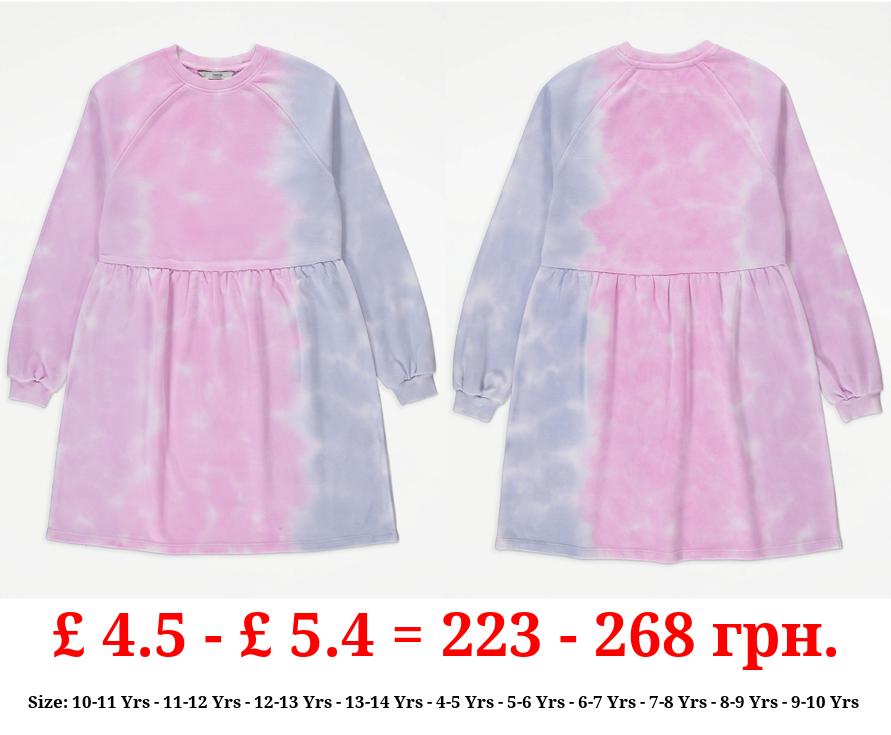 Pink Tie Dye Sweater Dress