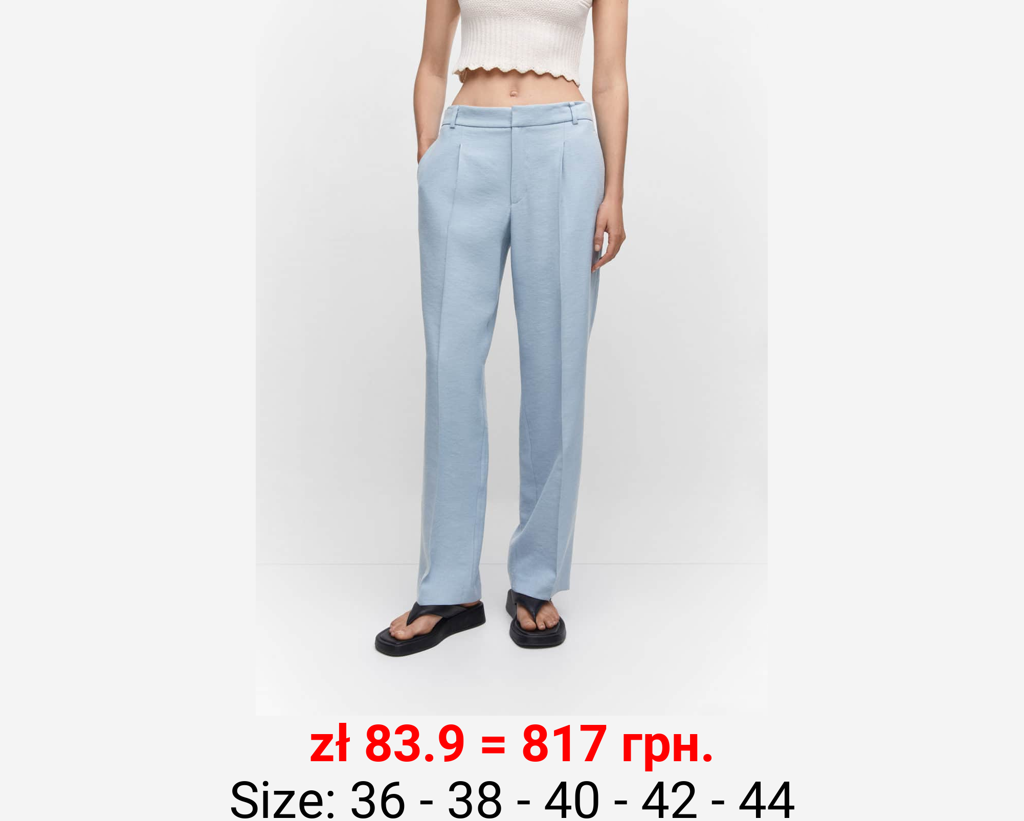 Pantalón recto pinzas