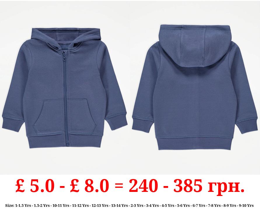 Blue Zip Up Hoodie
