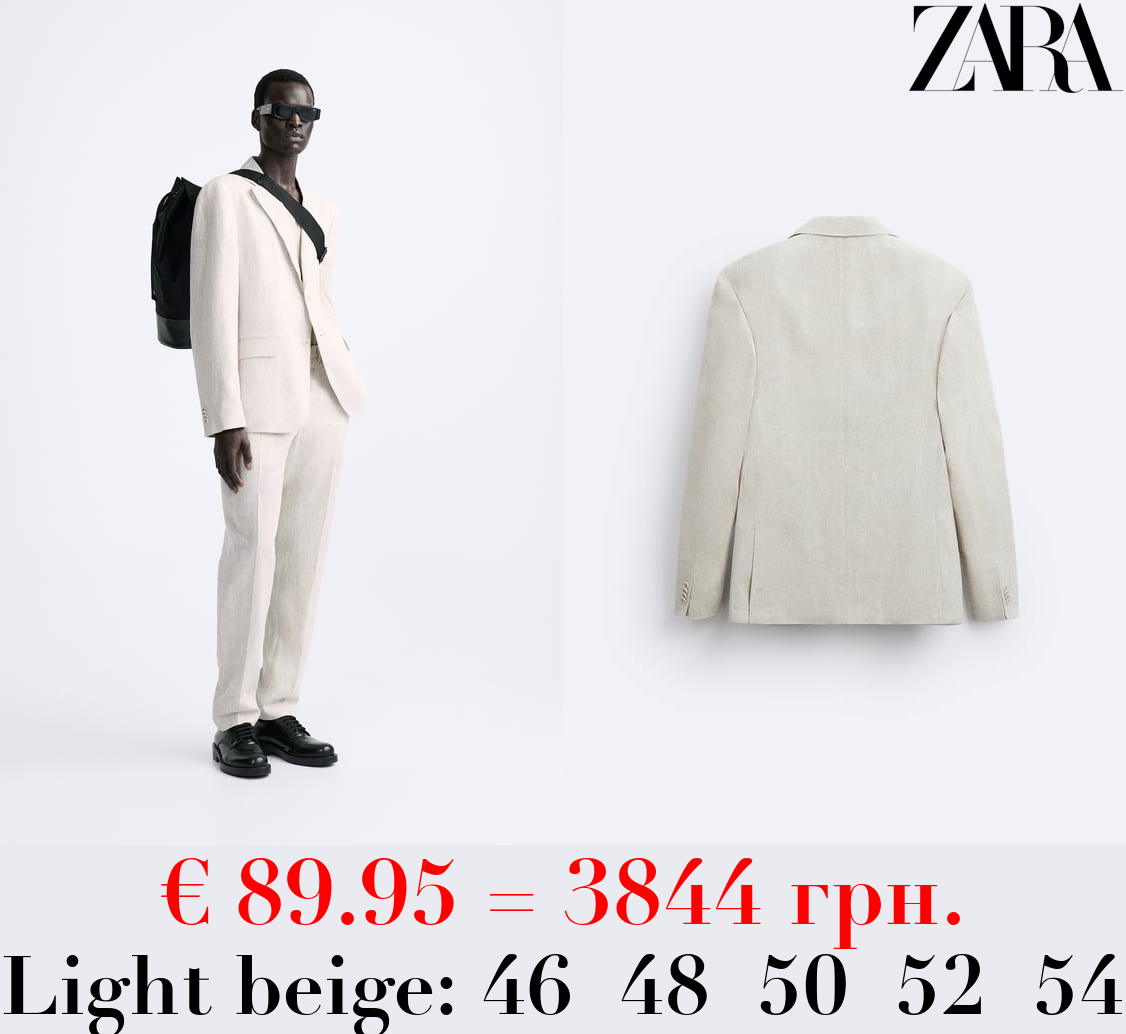 100% LINEN SUIT BLAZER