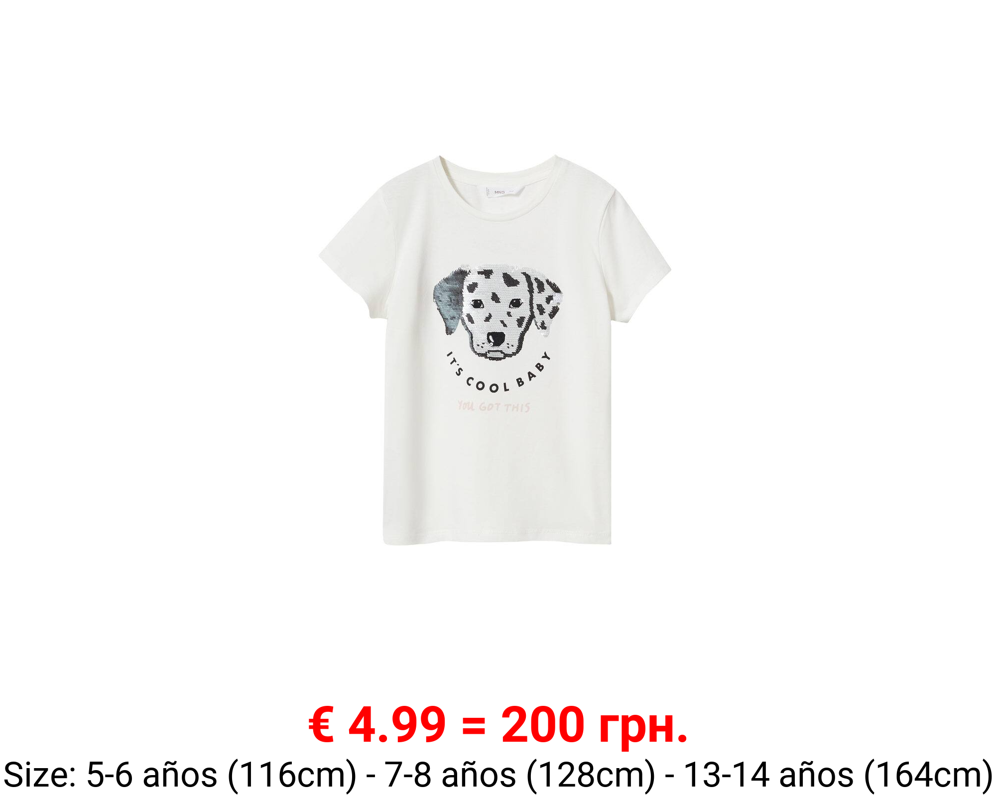 Camiseta animal lentejuelas