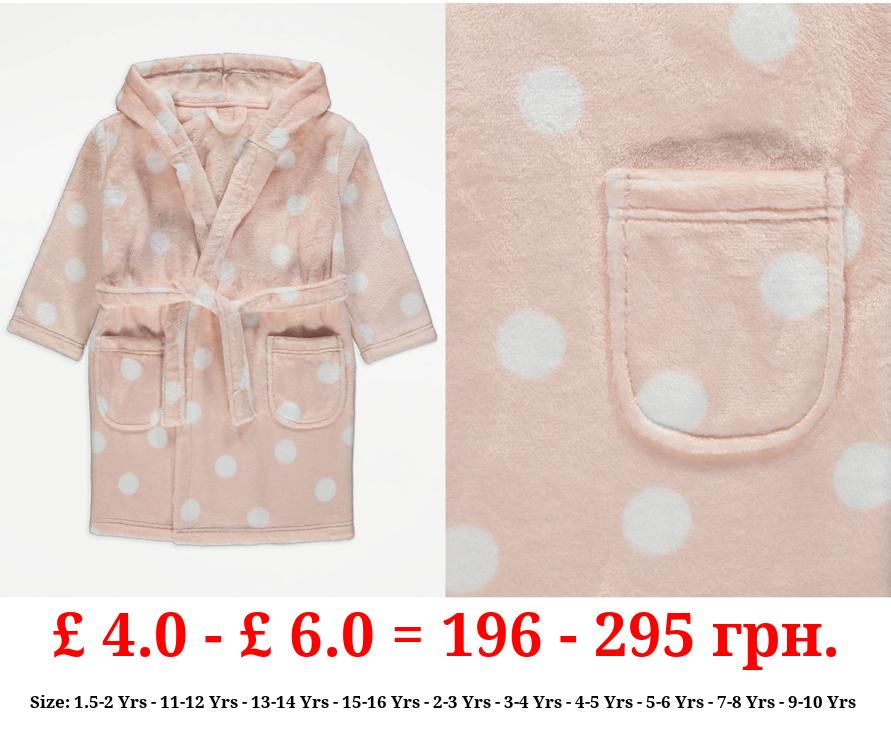 Light Pink Spot Dressing Gown