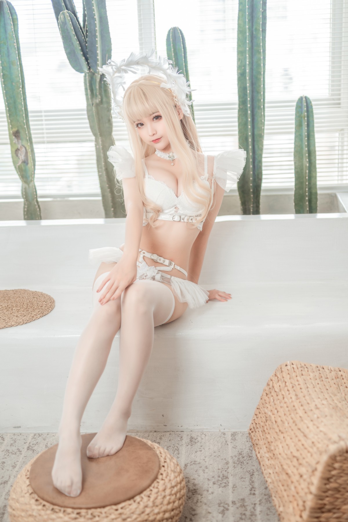 Cosplay 蠢沫沫 Chunmomo 沫沫真爱版 天使本-金天使 33