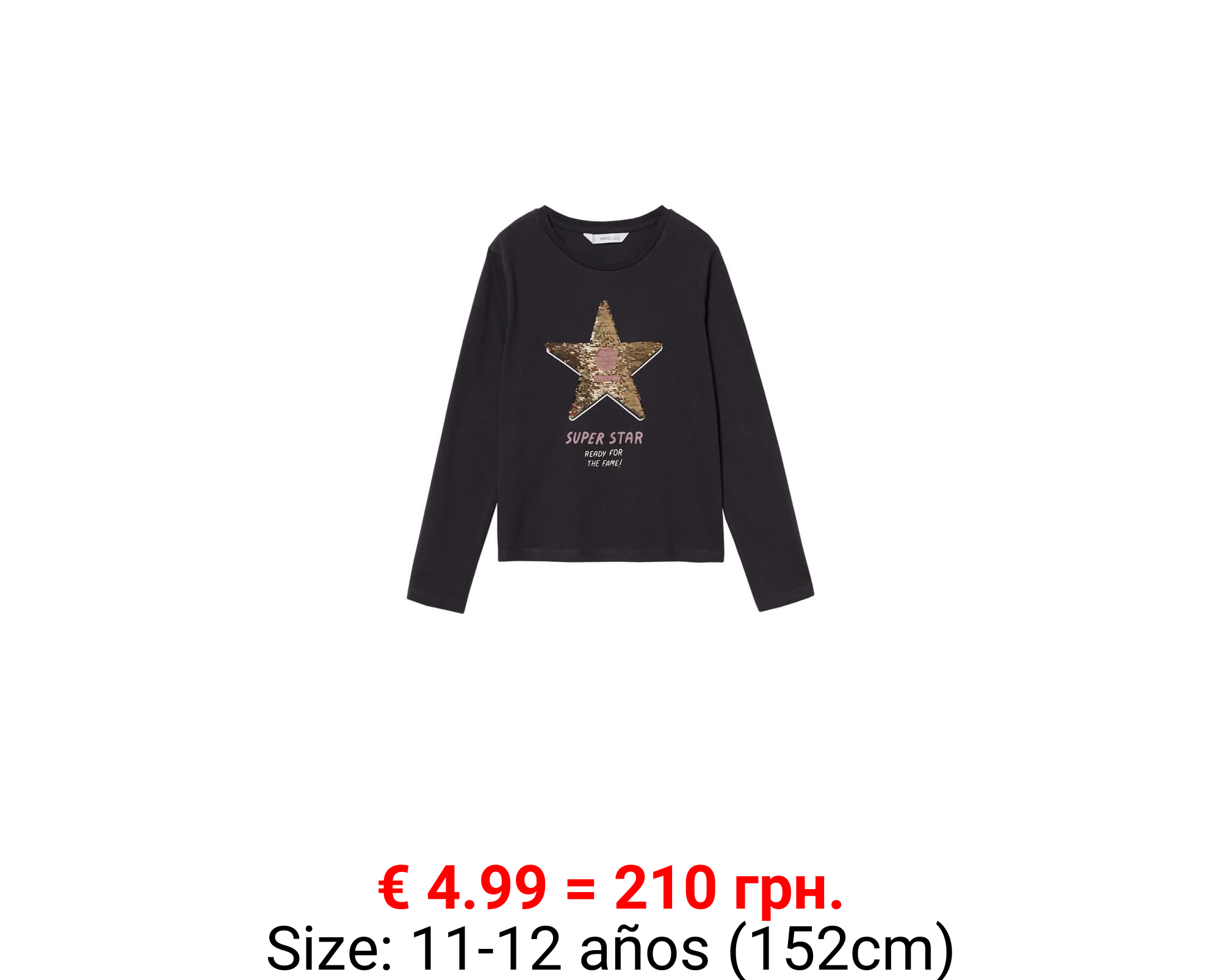 Camiseta estampada lentejuelas