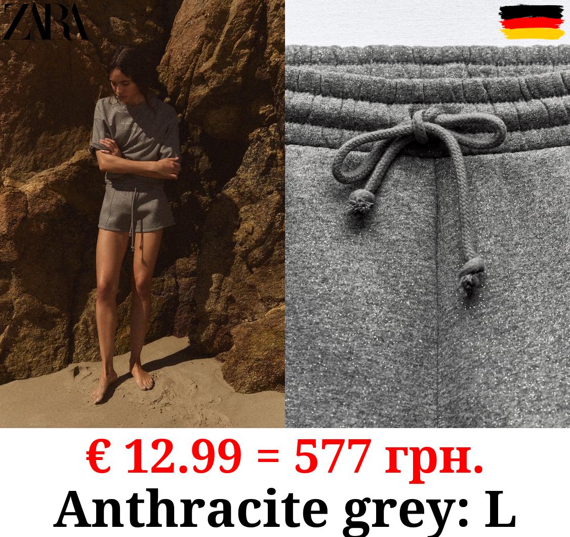 GLITTER PLUSH SHORTS