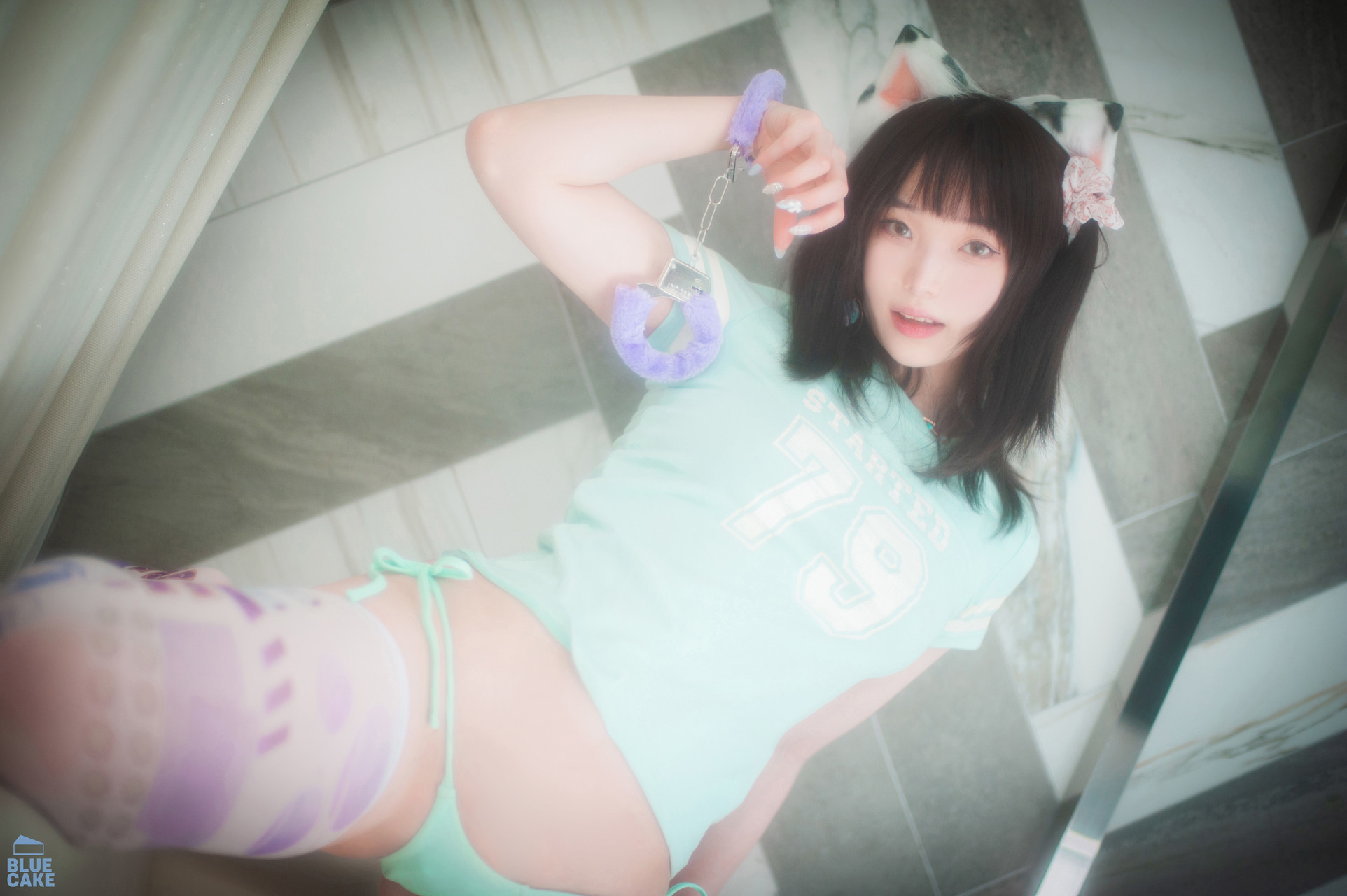 Bambi 밤비, [BLUECAKE] Naughty Cats Pink & Mint RED Set.02 13